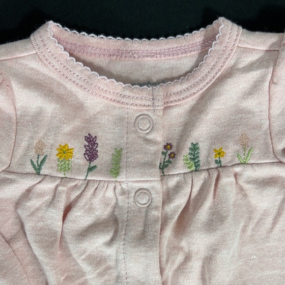 Carter's Pink Floral Baby Footie Preemie - Picture 2 of 5